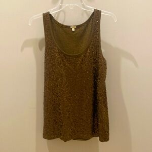 J.Crew sequin bronze color tank- size M